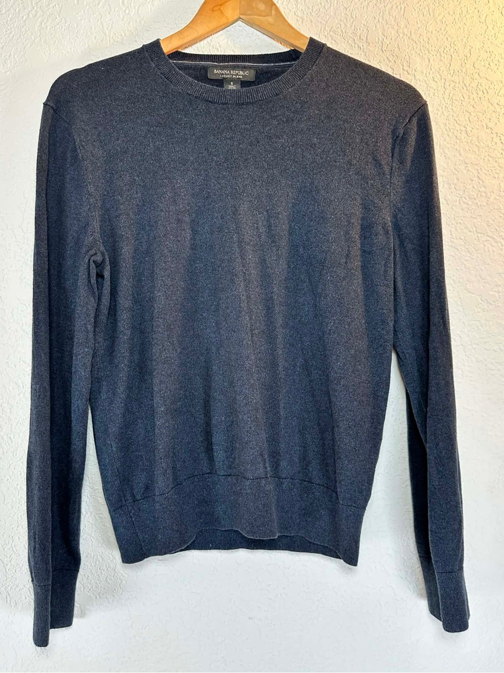 Banana Republic Men's Luxury Blend Crewneck Sweater - Dark Blue